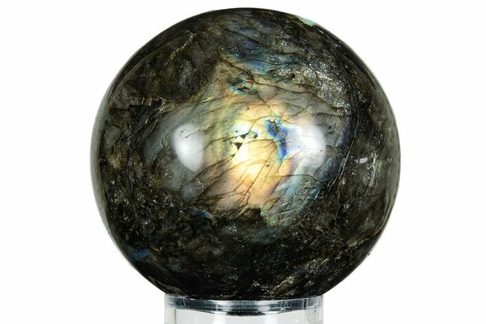 Flashy, Polished Labradorite Sphere - Great Color Play #232427